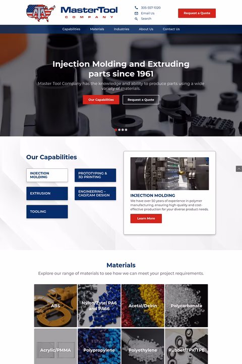 Master-Tool-Company Homepage 1440px