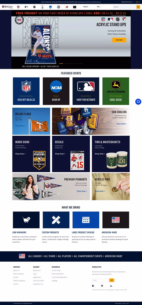 Wincraft Homepage 1440px