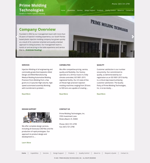 Prime-Molding-Technologies Homepage 1440px