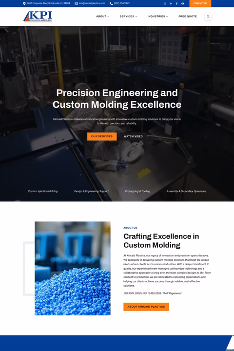 Kincaid-Plastics Homepage 1440px