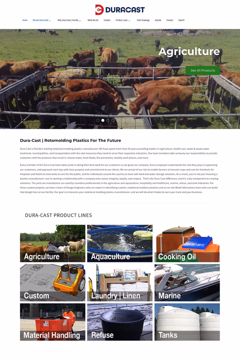 Dura-Cast-Products Homepage 1440px