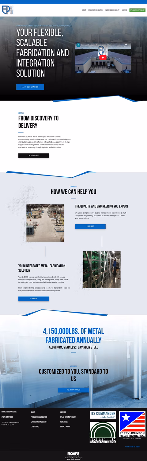 Earnest-Products Homepage 1440px
