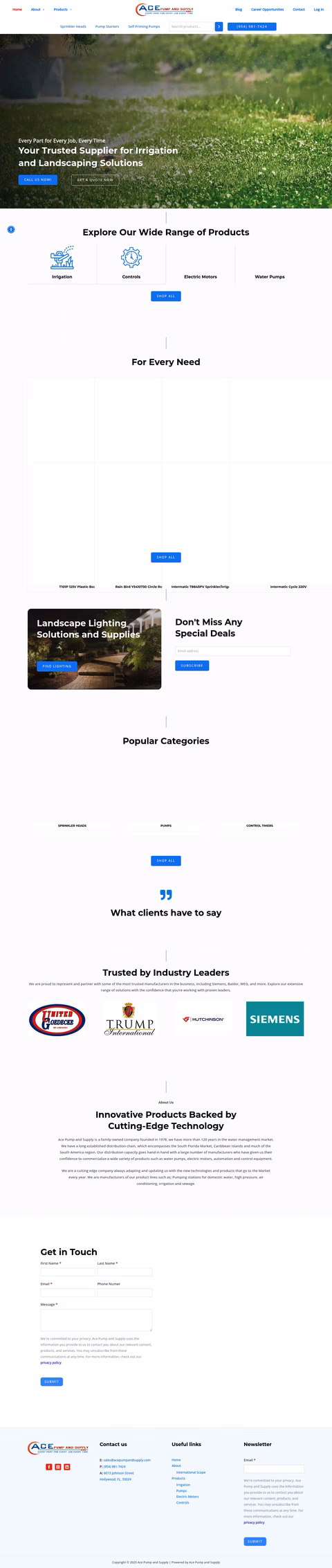 Ace-Pump-Supply Homepage 1440px