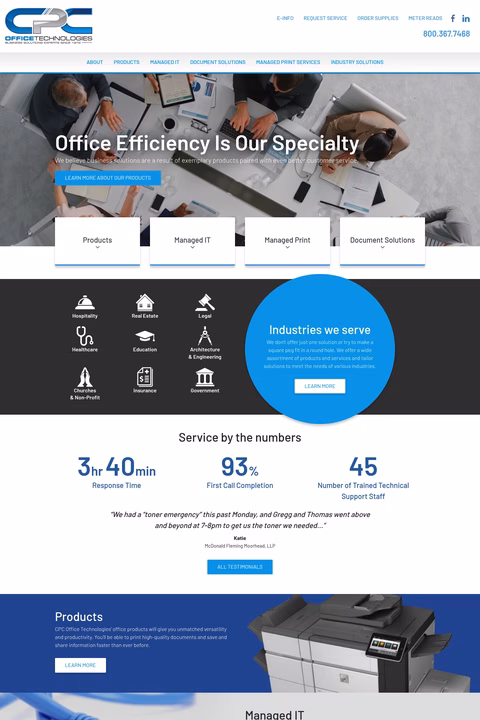 Cpc-Office-Technologies Homepage 1440px