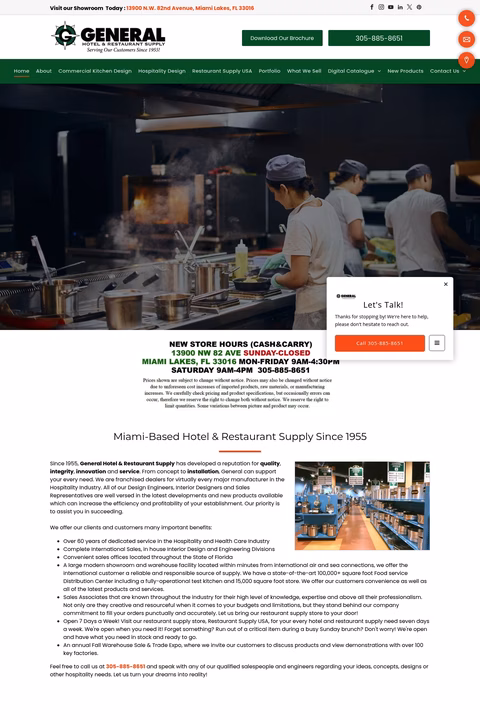 General-Hotel-Restaurant-Supply Homepage 1440px