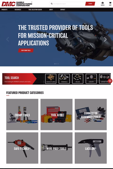 Daniels-Manufacturing-Corporation Homepage 1440px
