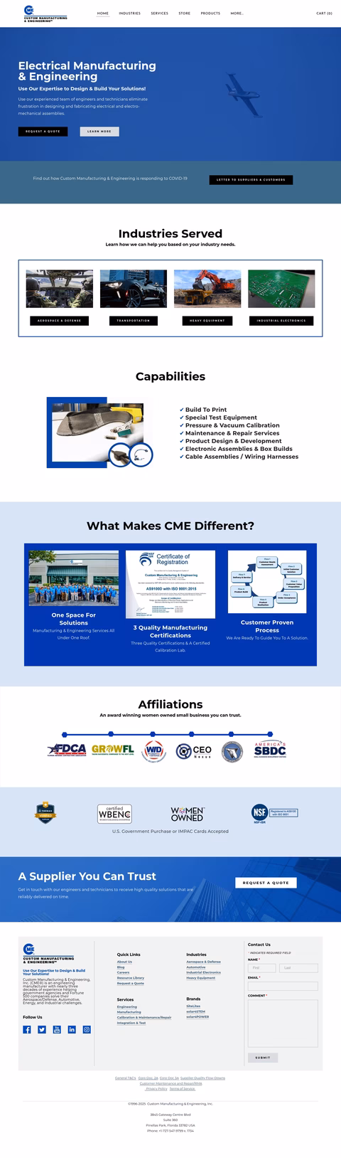 Custom-Manufacturing-Engineering Homepage 1440px