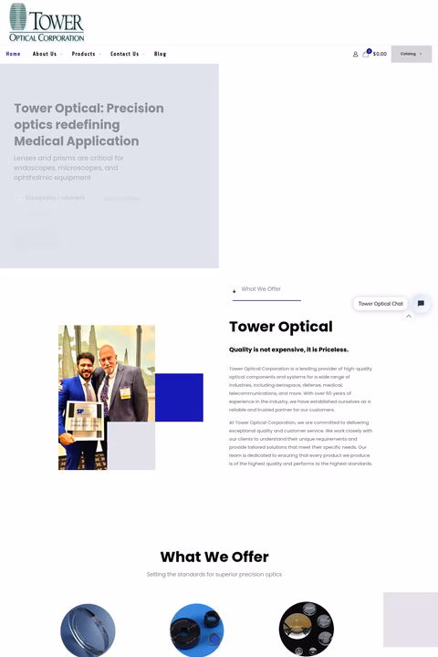 Tower-Optical Homepage 1440px