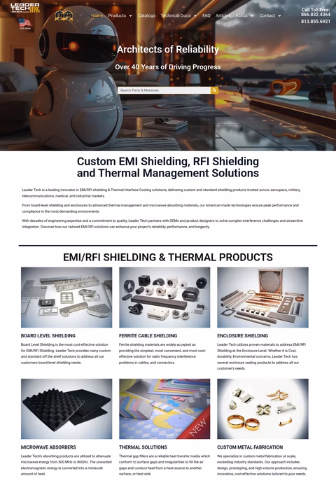 Leader-Tech Homepage 1440px