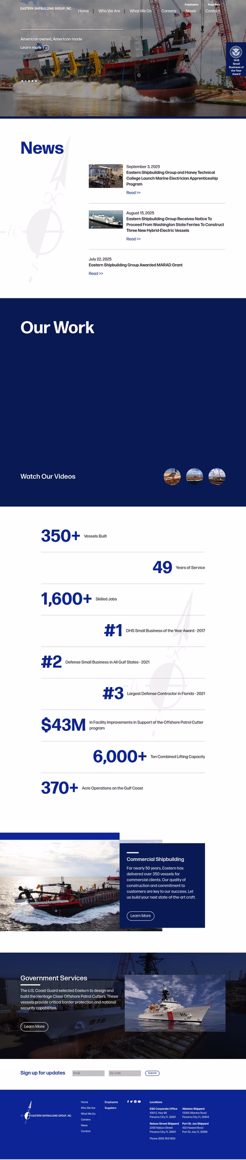 Eastern-Shipbuilding-Group Homepage 1440px