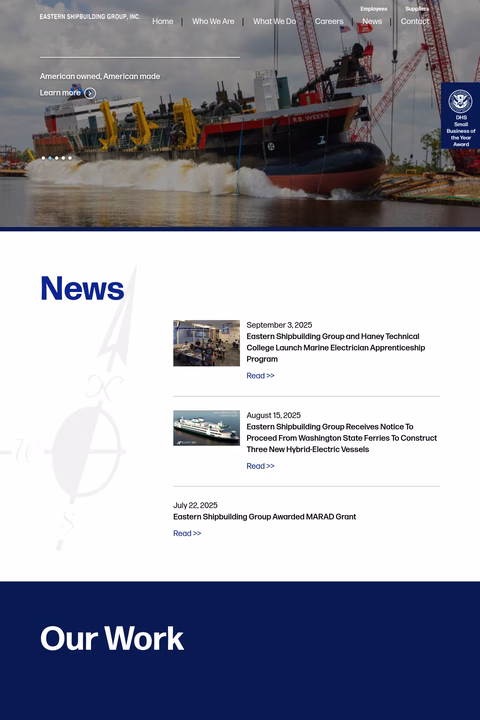 Eastern-Shipbuilding-Group Homepage 1440px