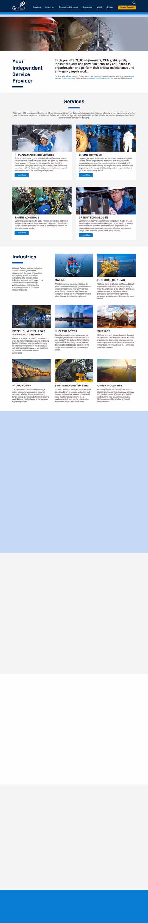 Goltens Homepage 1440px