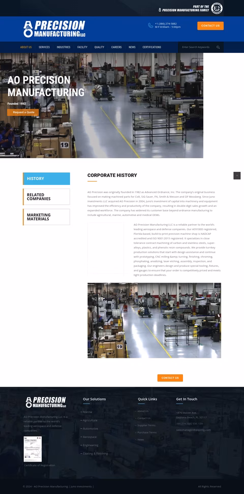 Ao-Precision-Manufacturing Homepage 1440px
