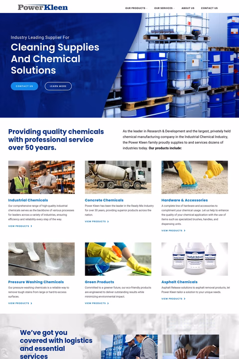 Power-Kleen Homepage 1440px