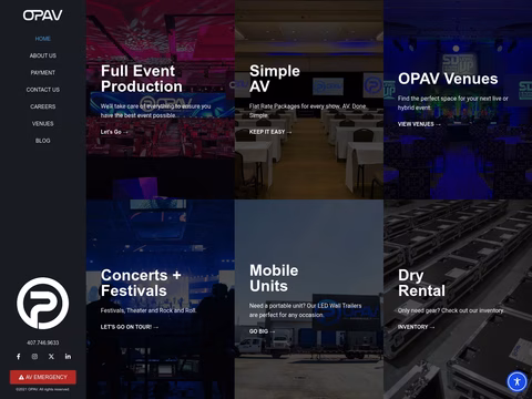 Opav-Productions Homepage 1440px