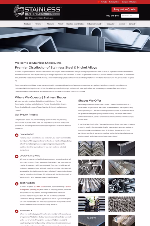 Stainless-Shapes Homepage 1440px