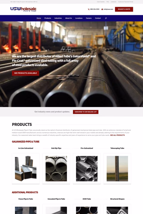 Us-Wholesale-Pipe-Tube Homepage 1440px
