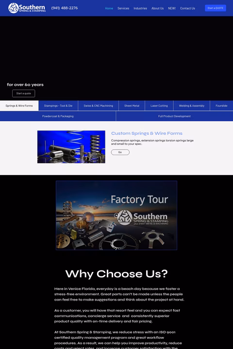 Southern-Spring-Stamping Homepage 1440px