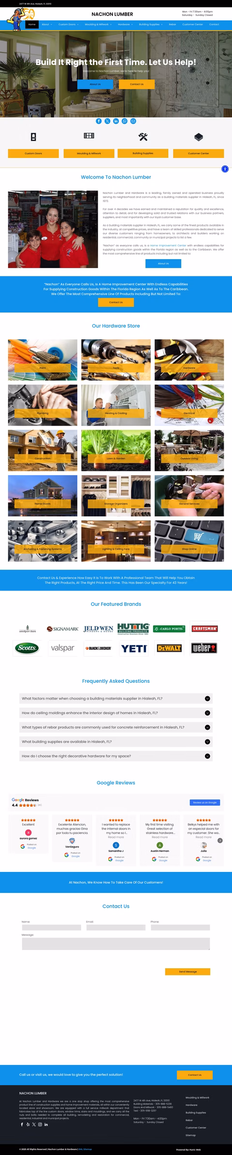 Nachon-Lumber-Hardware Homepage 1440px