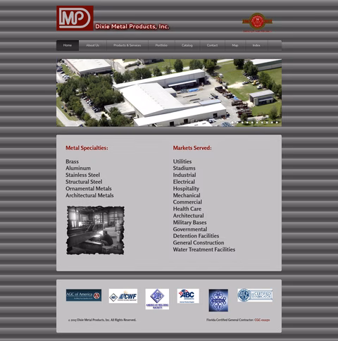 Dixie-Metal-Products Homepage 1440px