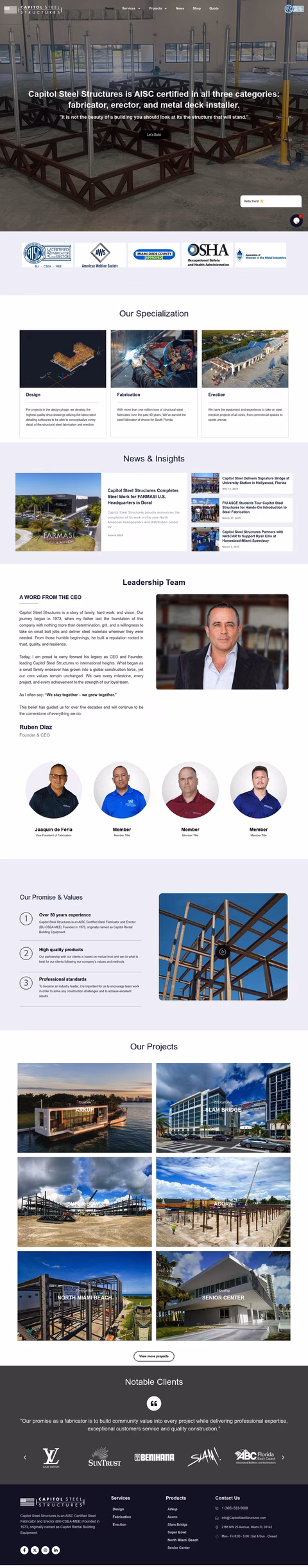 Capitol-Steel-Structures Homepage 1440px