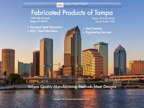 Fabricated-Products-Of-Tampa Homepage 1440px