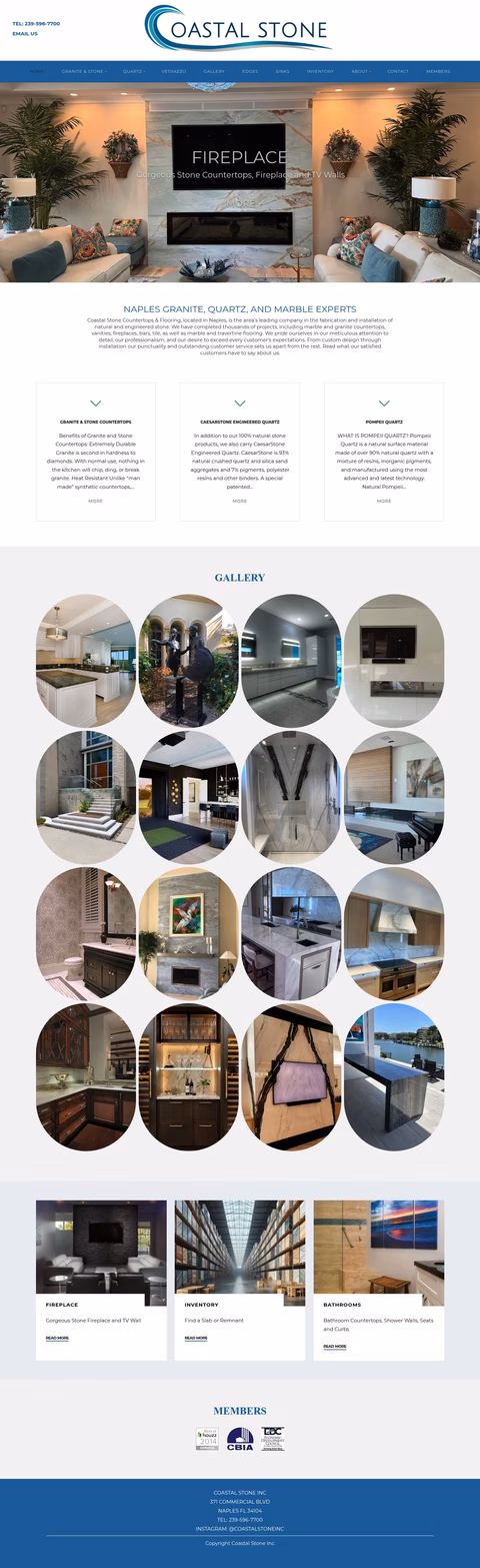 Coastal-Stone Homepage 1440px