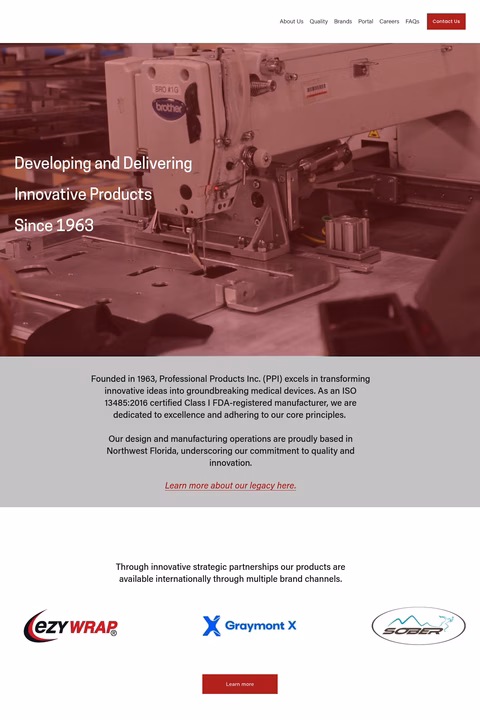 Professional-Products Homepage 1440px