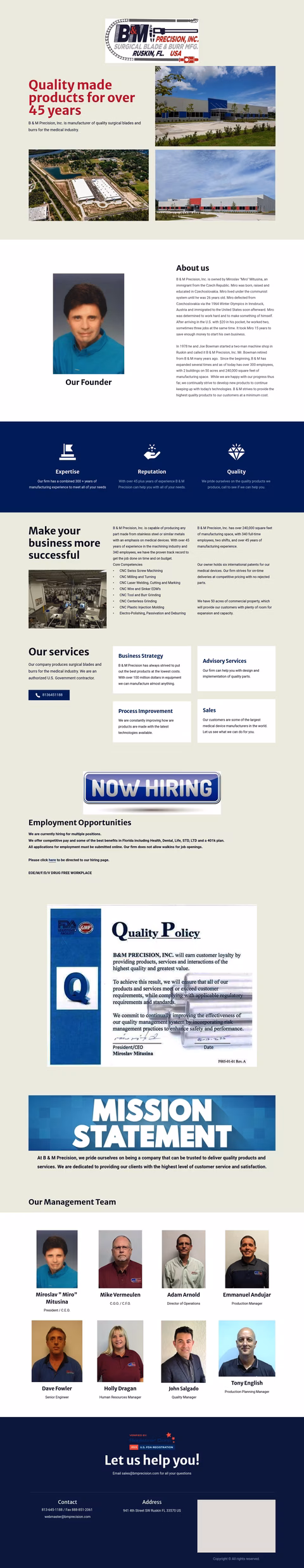 B-M-Precision Homepage 1440px