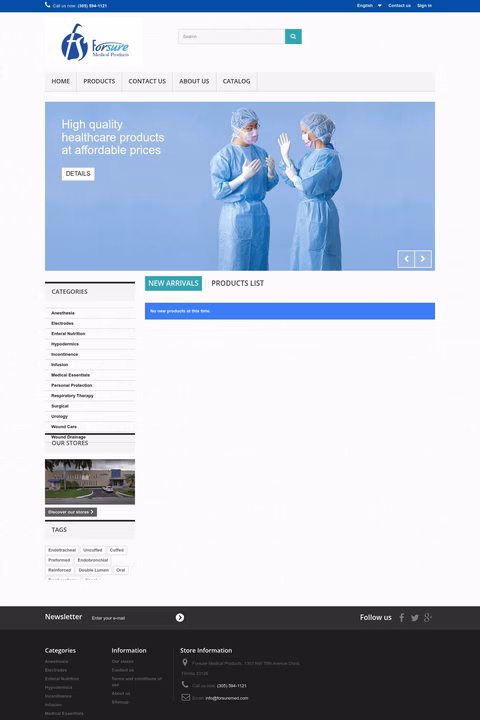 Forsure-Medical-Products Homepage 1440px