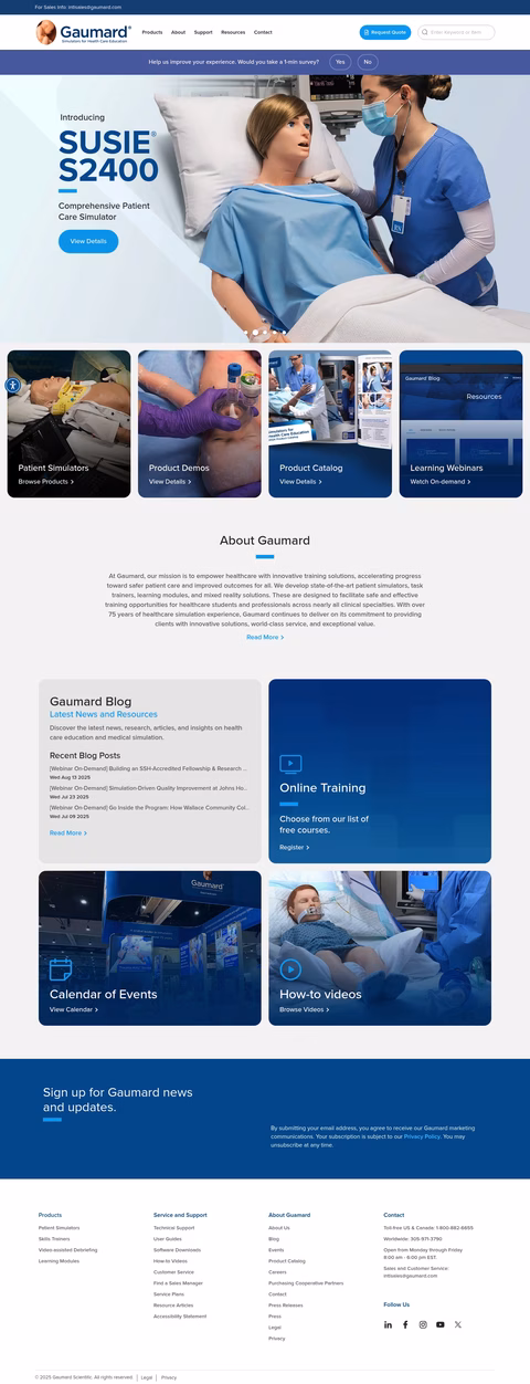 Gaumard-Scientific Homepage 1440px