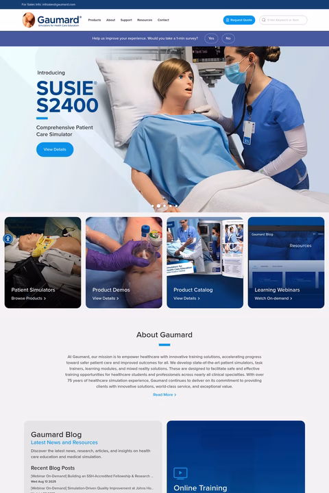Gaumard-Scientific Homepage 1440px