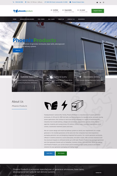 Phoenix-Products Homepage 1440px