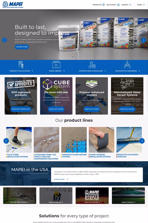 Mapei Homepage 1440px