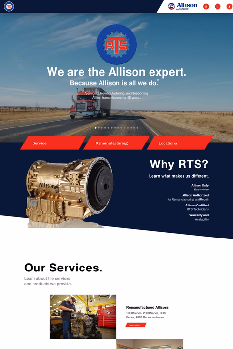 Reliable-Transmission-Services Homepage 1440px