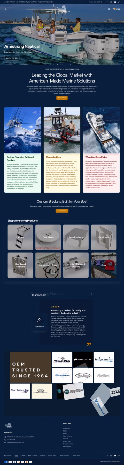Armstrong-Nautical-Products Homepage 1440px