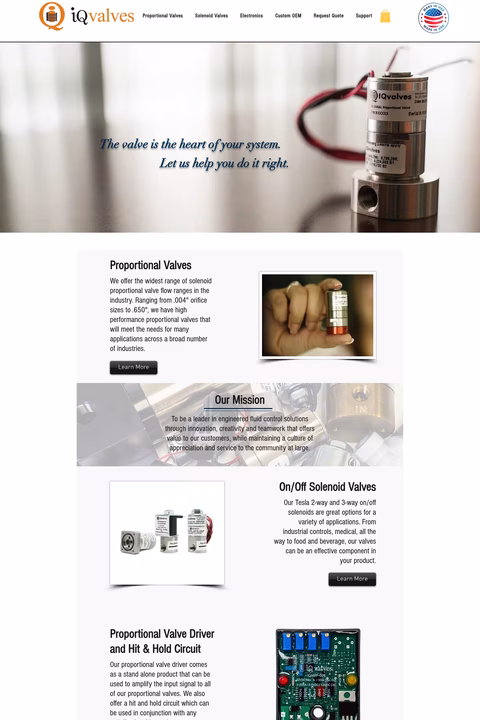 Iq-Valves Homepage 1440px
