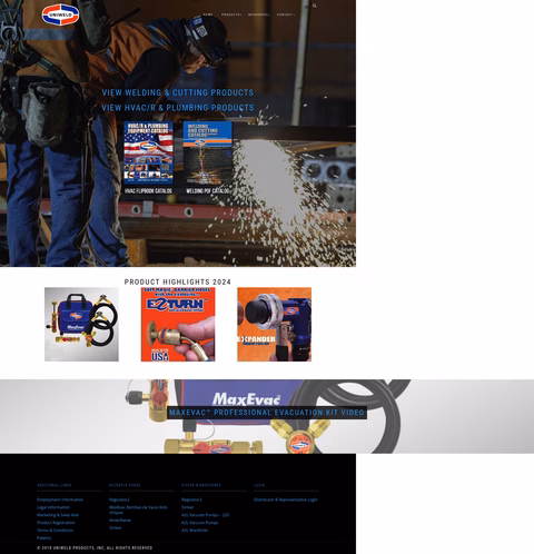 Uniweld-Products Homepage 1440px