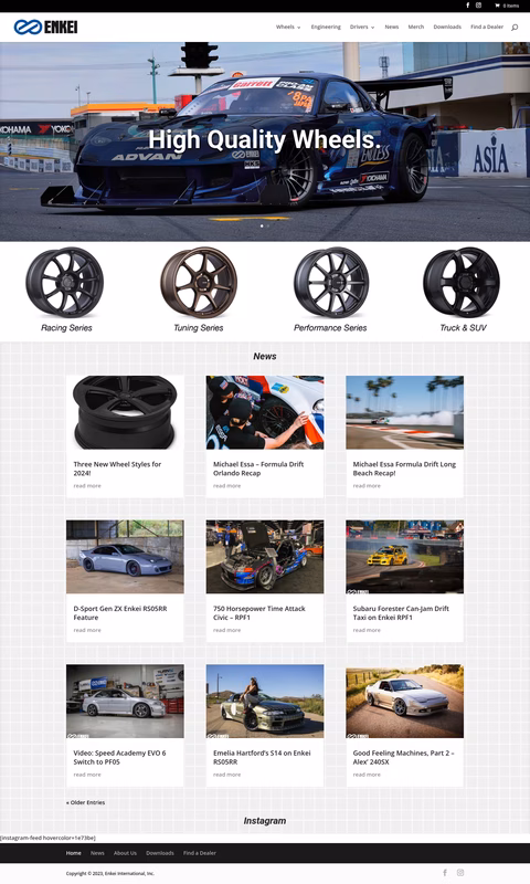 Enkei-America Homepage 1440px