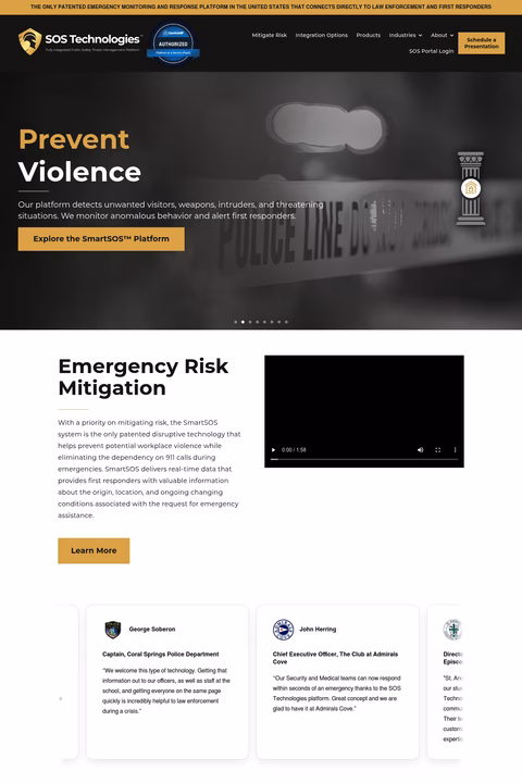 Sos-Technologies Homepage 1440px