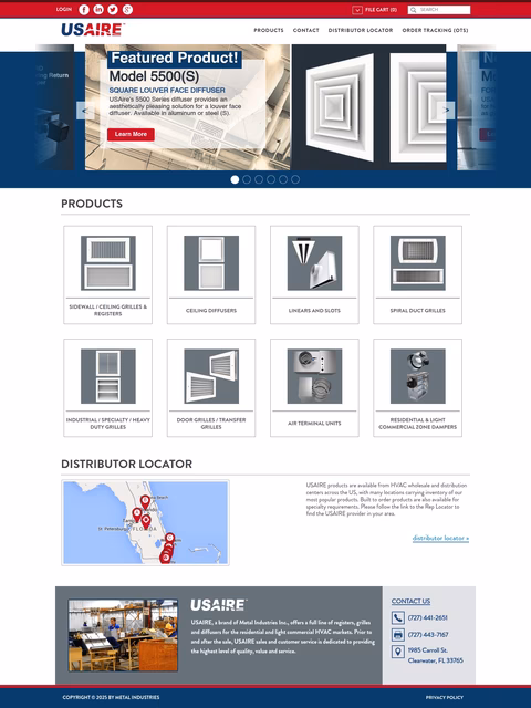 Usaire Homepage 1440px