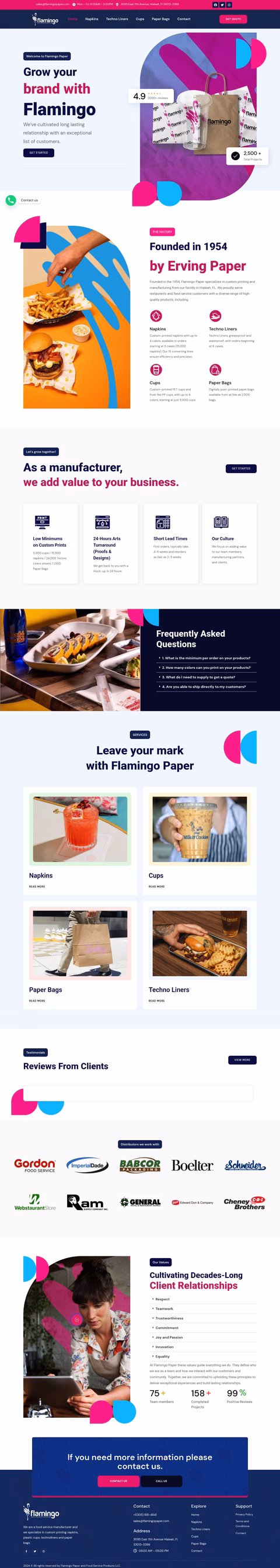 Flamingo-Paper Homepage 1440px