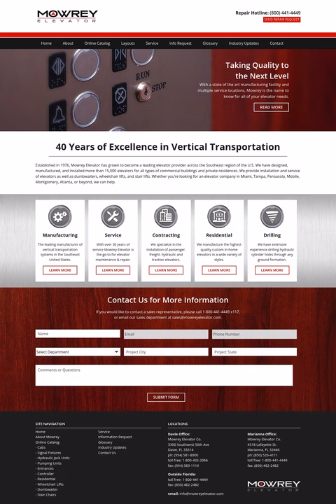 Mowrey-Elevator-Company Homepage 1440px