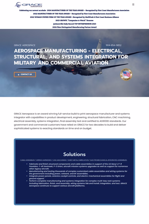Grace-Aerospace Homepage 1440px