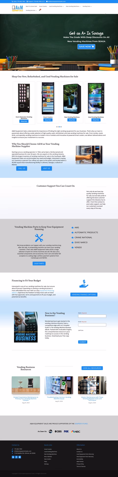 A-M-Equipment-Sales Homepage 1440px