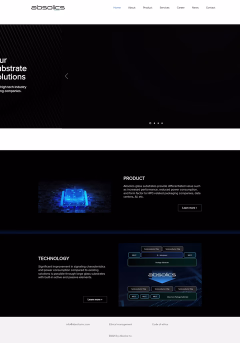 Absolics Homepage 1440px