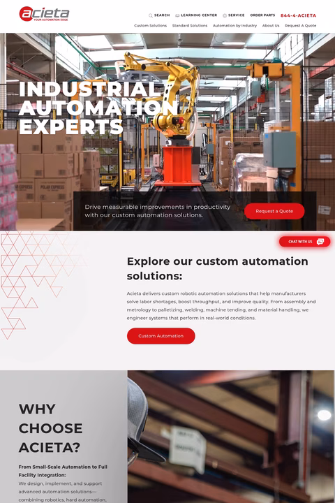 Acieta Homepage 1440px