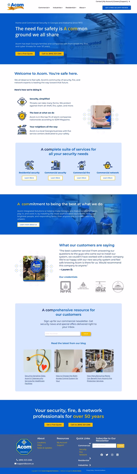 Acom-Integrated-Solutions Homepage 1440px