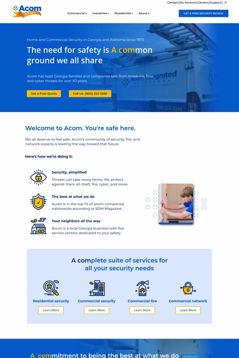 Acom-Integrated-Solutions Homepage 1440px