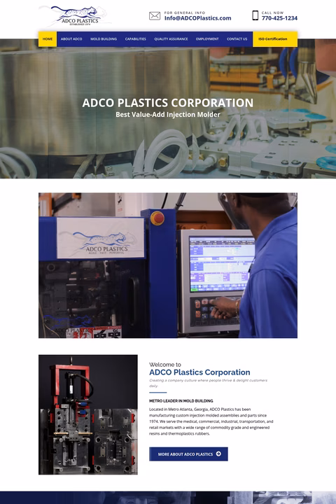Adco-Plastics Homepage 1440px